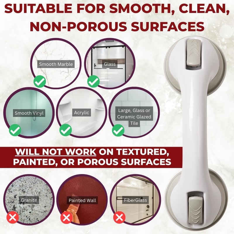 Safe-er-Grip Suction Cup Grab Bar for Bathtubs & Showers - Image 5